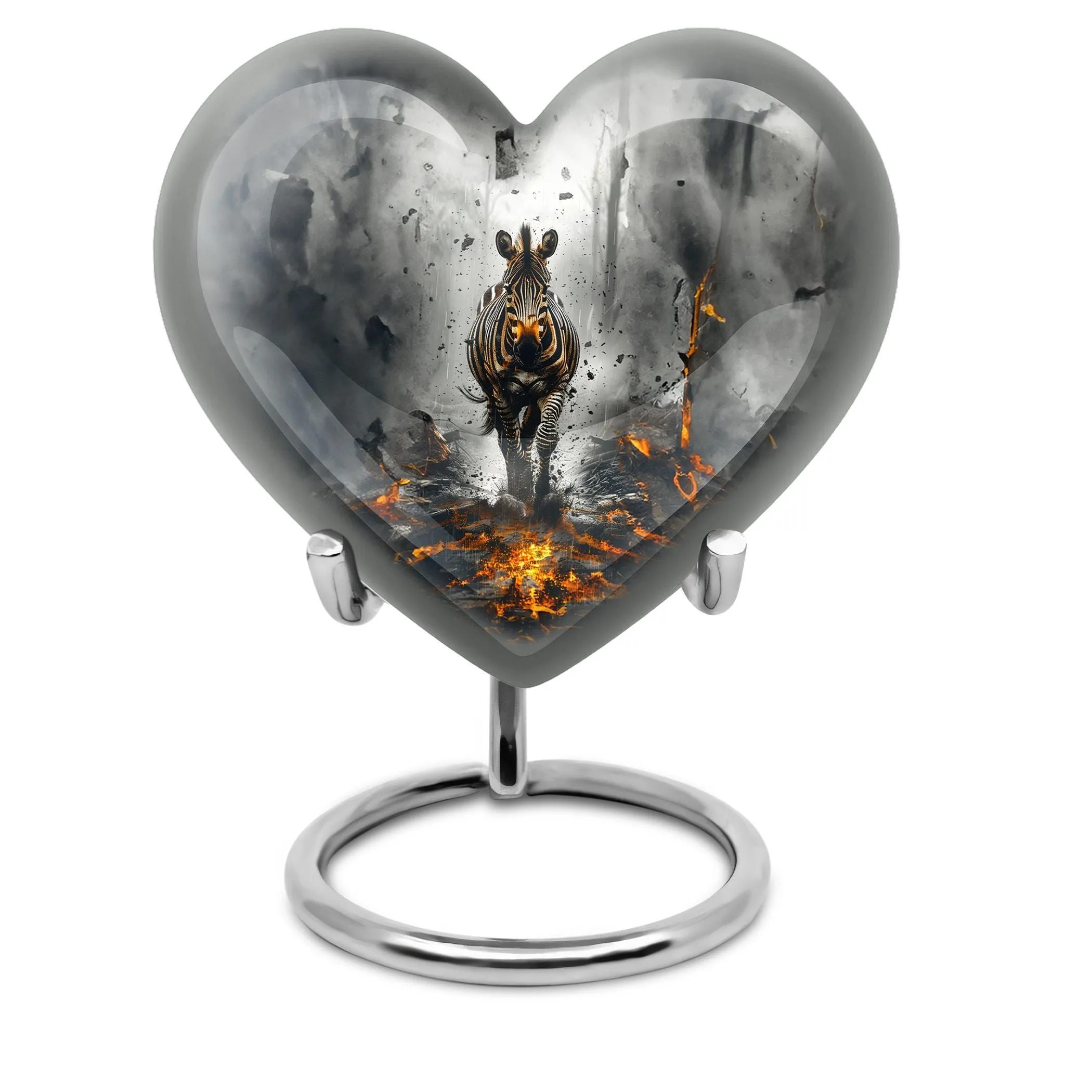 Zebra Charming Remembrance Cremation Urn - A Loving Tribute
