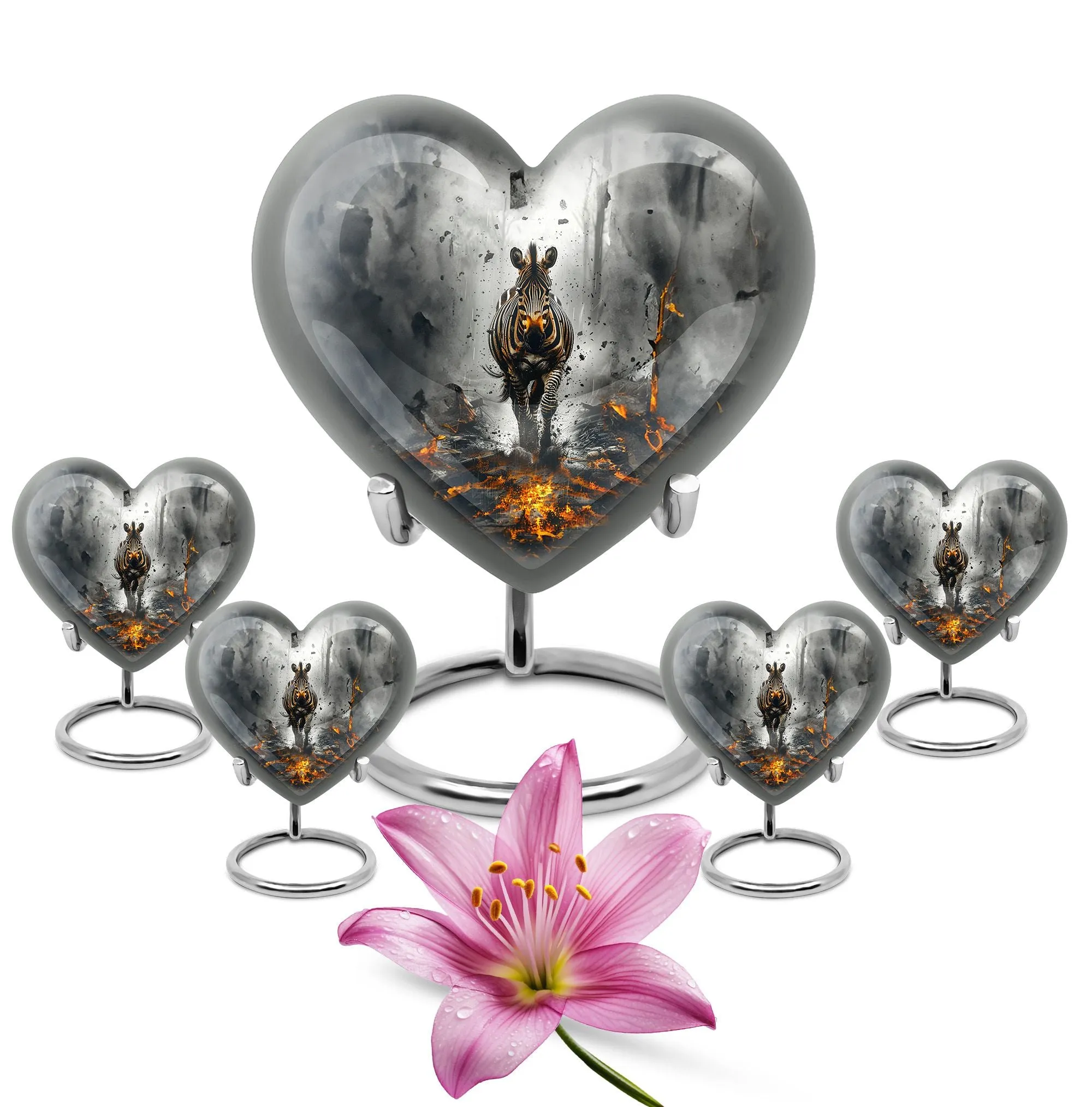 Zebra Charming Remembrance Cremation Urn - A Loving Tribute