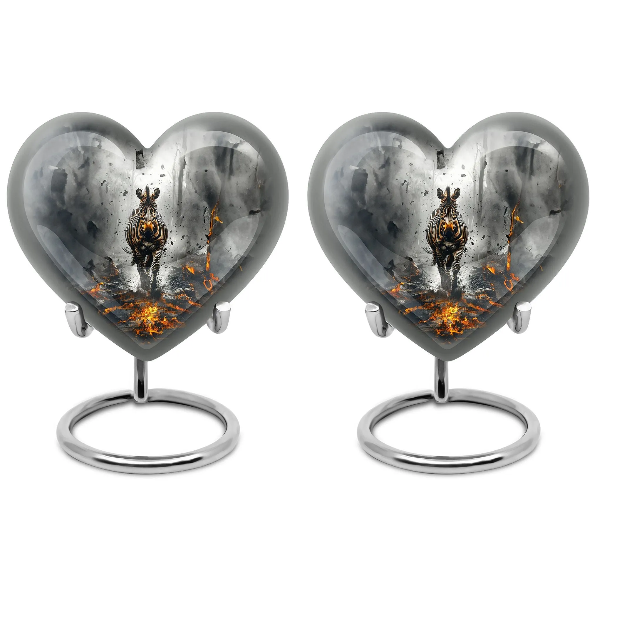 Zebra Charming Remembrance Cremation Urn - A Loving Tribute
