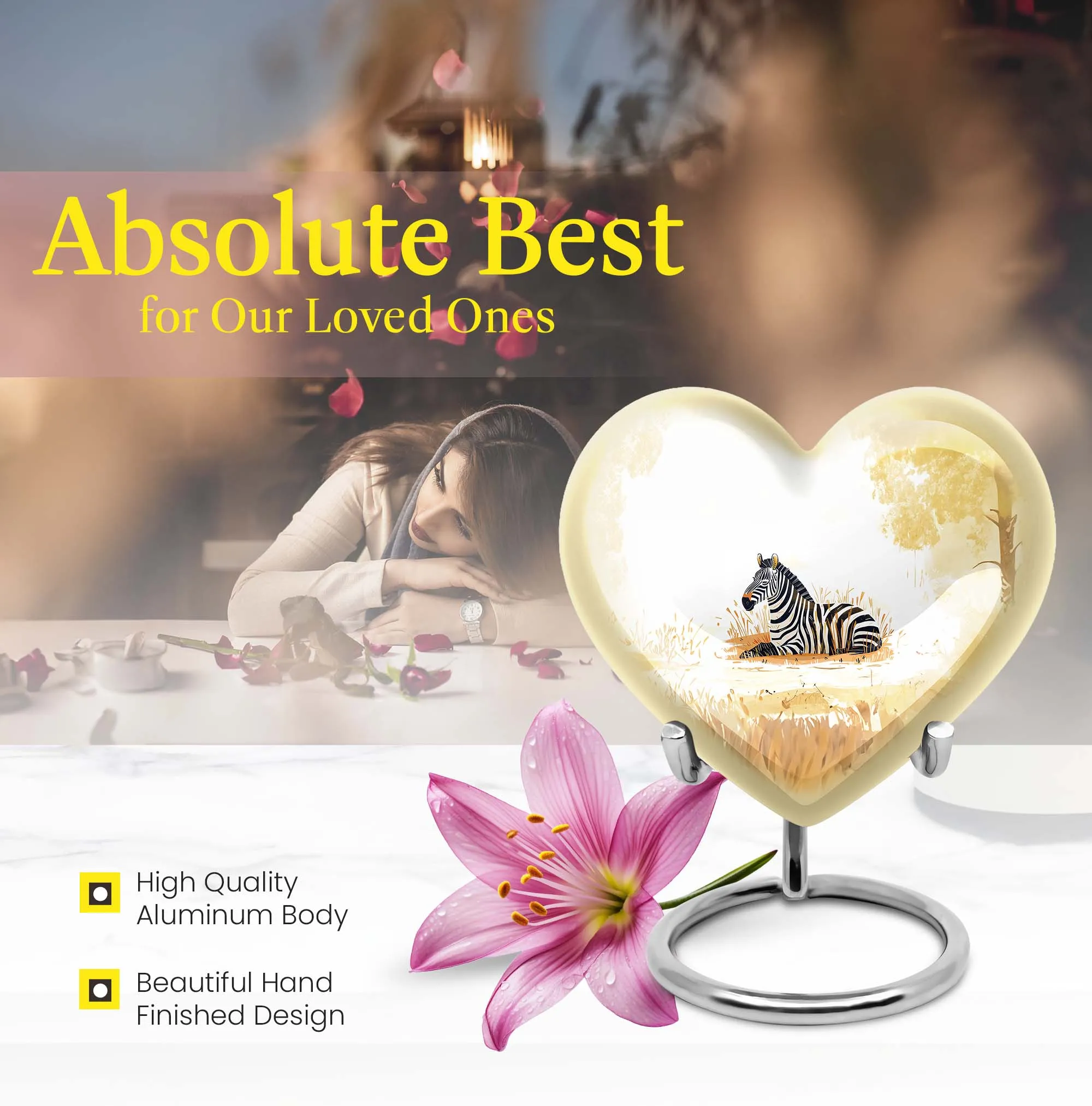 Zebra Cremation Urn: An Adorable Heart-Felt Tribute