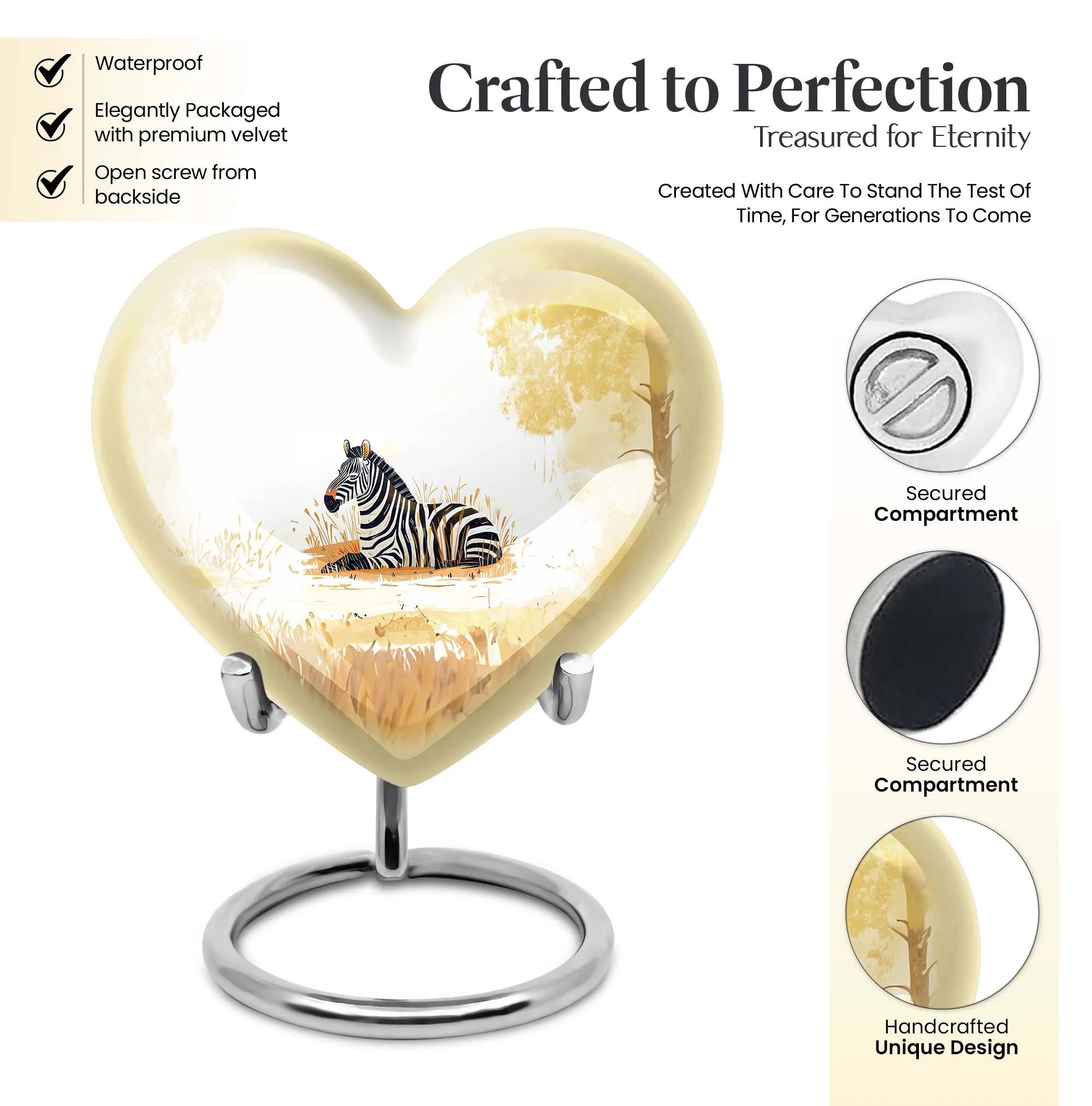 Zebra Cremation Urn: An Adorable Heart-Felt Tribute