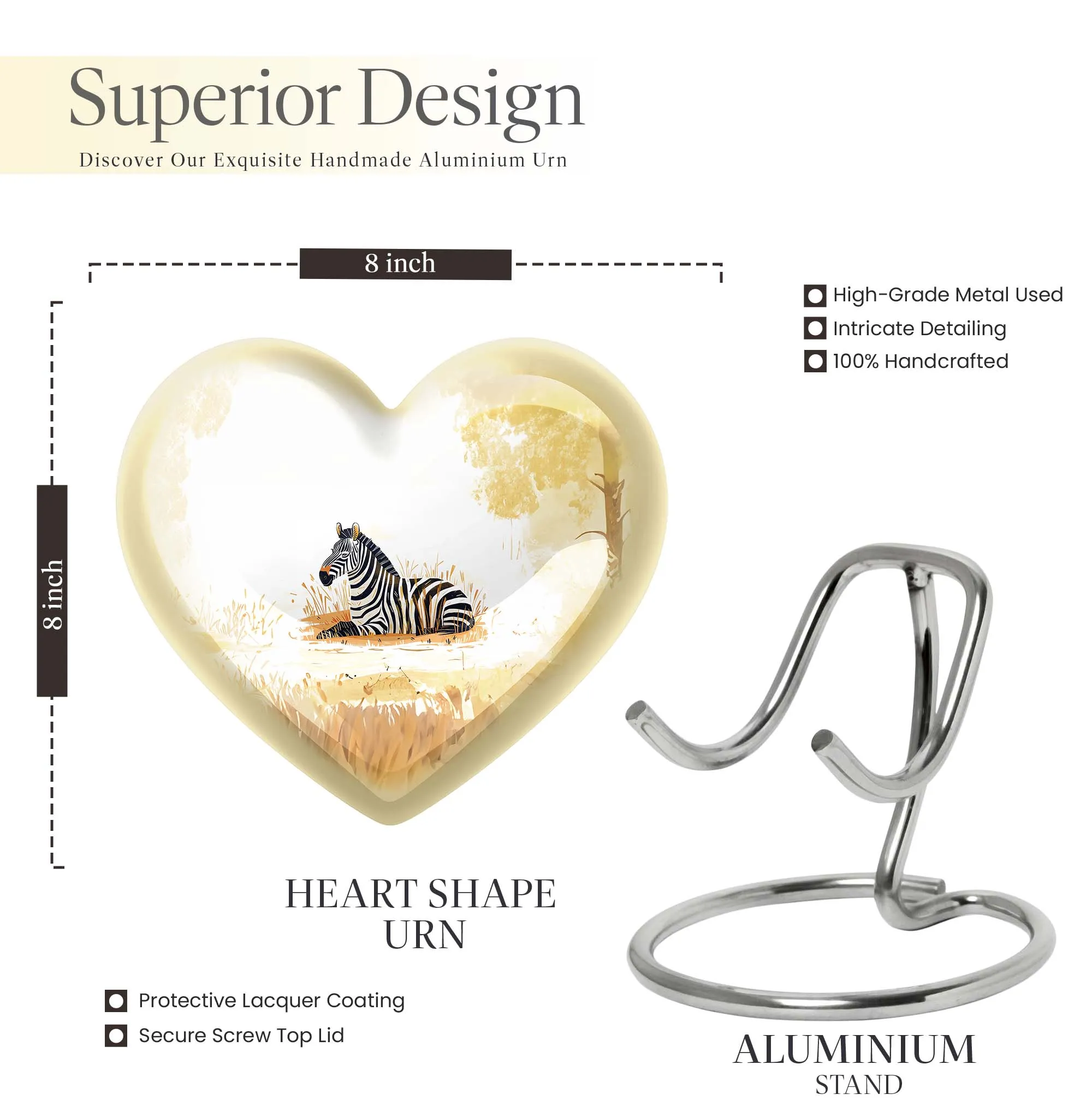 Zebra Cremation Urn: An Adorable Heart-Felt Tribute