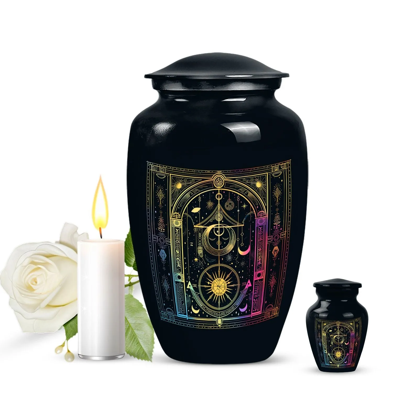 Zodiac Urn Abstract Themed Memorial Decorative Funeral Urn