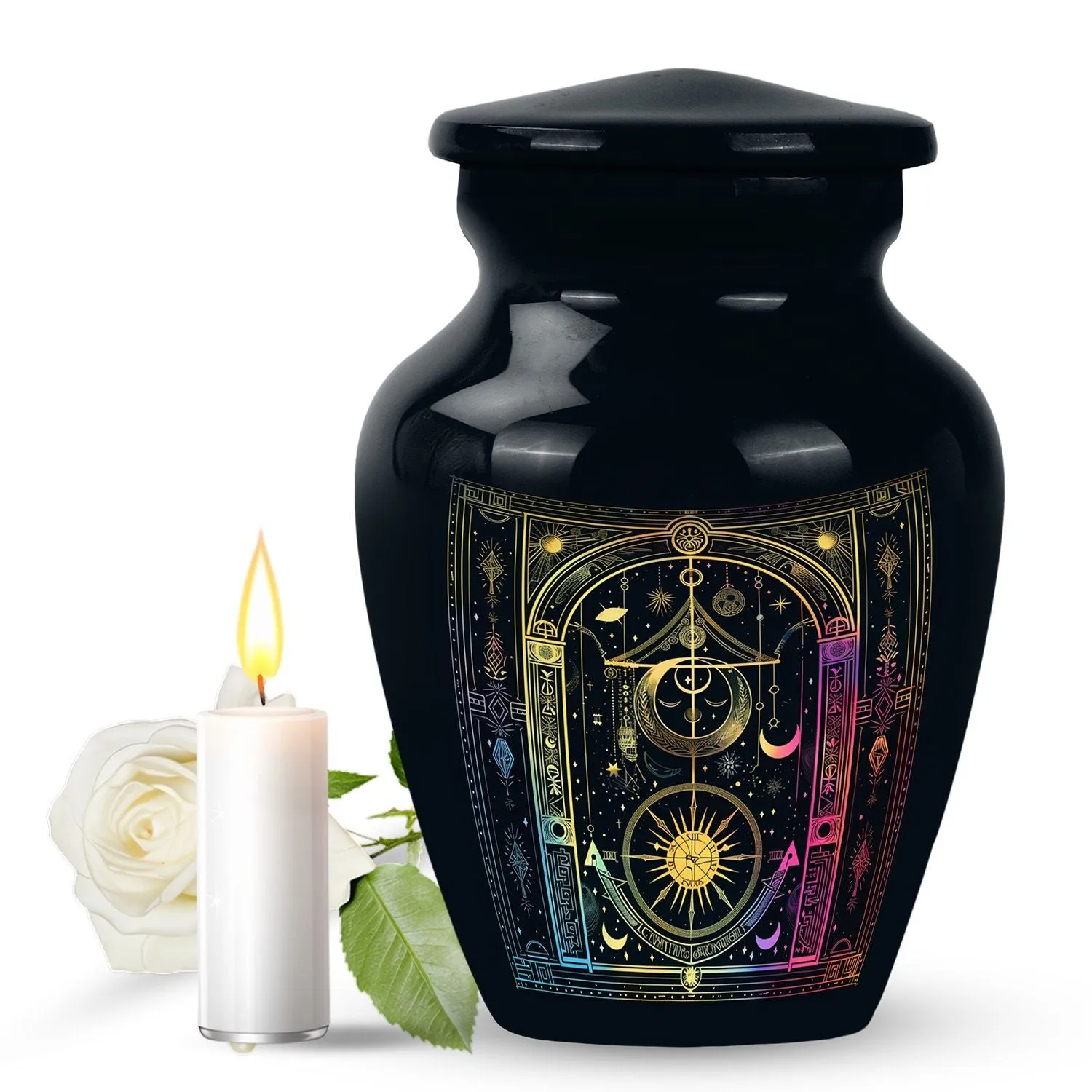 Zodiac Urn Abstract Themed Memorial Decorative Funeral Urn