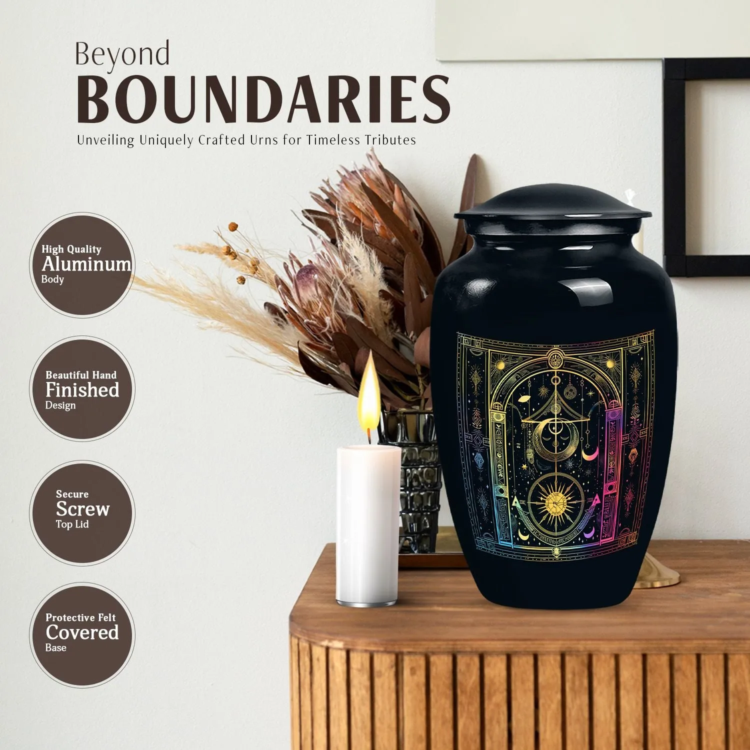 Zodiac Urn Abstract Themed Memorial Decorative Funeral Urn