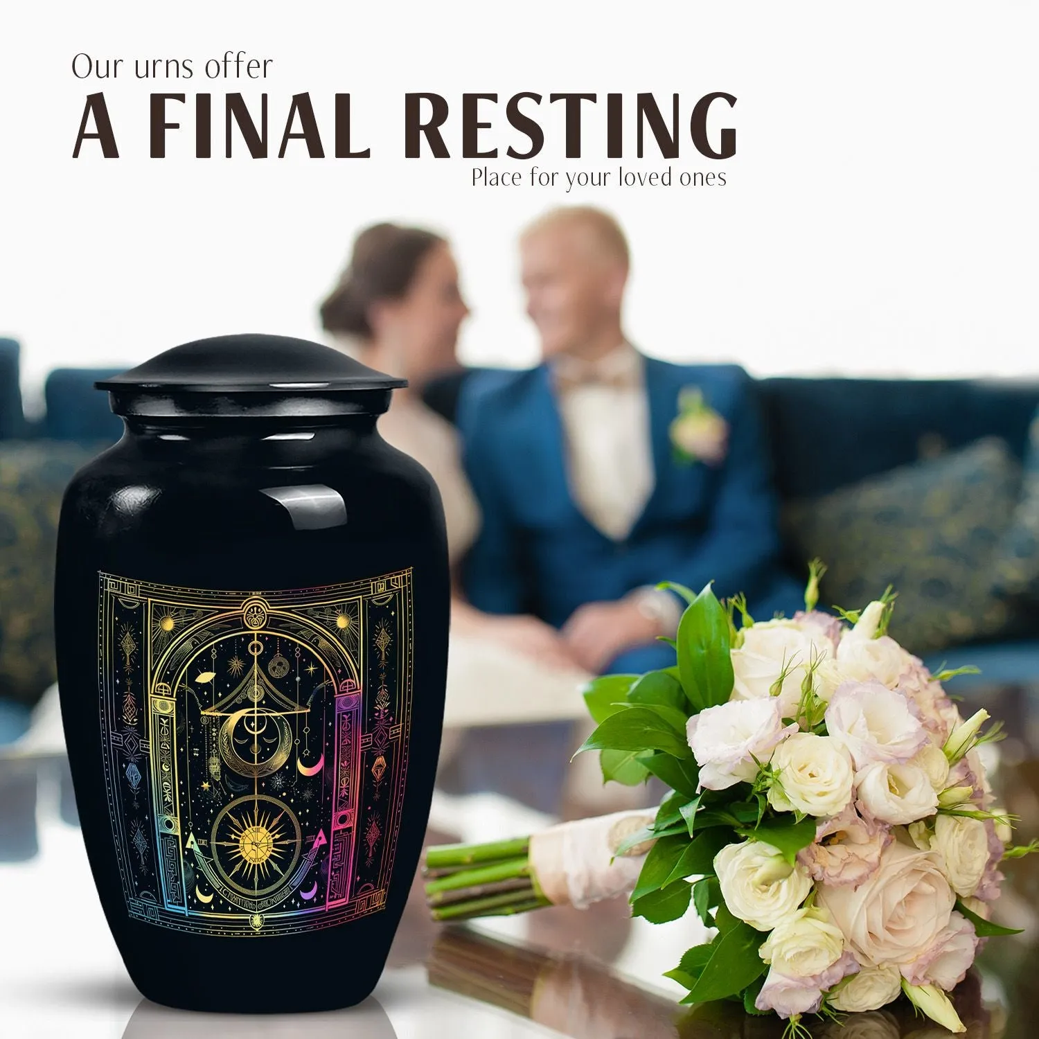 Zodiac Urn Abstract Themed Memorial Decorative Funeral Urn